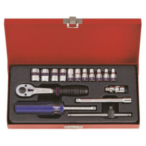 King Tony SOCKET SET 1/4" METRIC 4-13MM 16PC