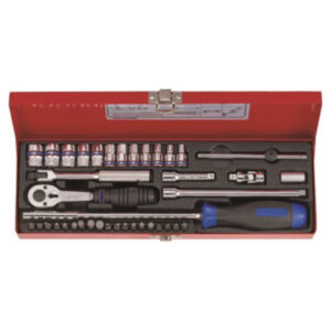 King Tony SOCKET SET 1/4" METRIC WITH BITS 4-13MM 39PC