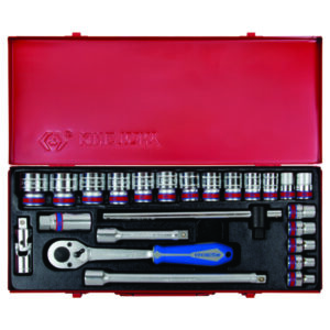 King Tony SOCKET SET 24 PIECE 1/2" - 3/8" 1-1/4" 6P SAE