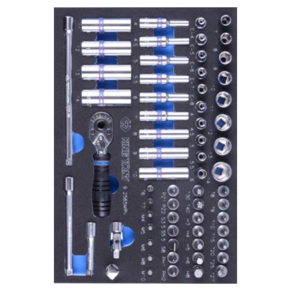 King Tony SOCKET SET COMBINATION 1/4" 65PC EVA FOAM