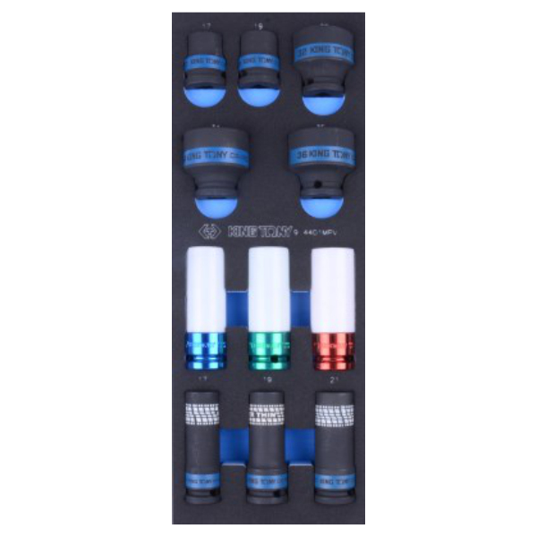 King Tony SOCKET SET 11PC 1/2" IMPACT EVA FOAM