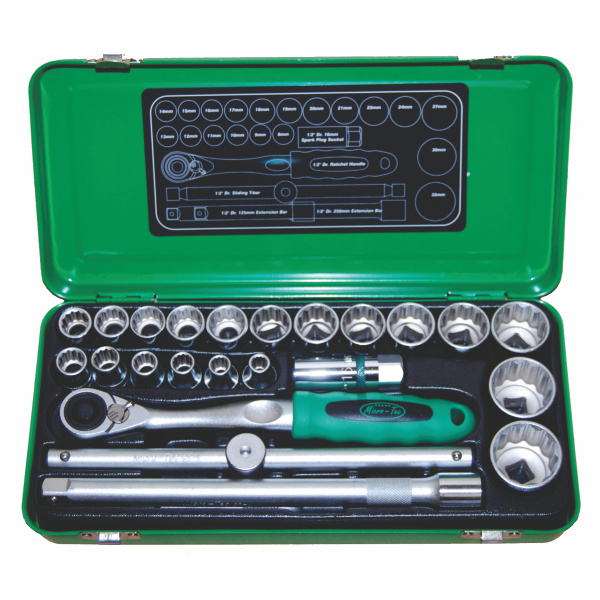 Micro-Tec Sockets 1/2" Std 8-32Mm 24Pc